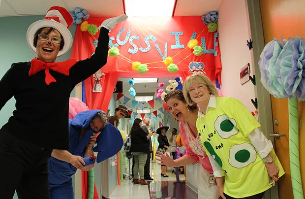 UHC Medical Clinic Green dressed up as Dr. Seuss characters for Halloween